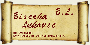 Biserka Luković vizit kartica
